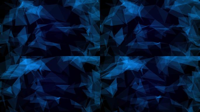 蓝色多边形抽象背景的运动图形