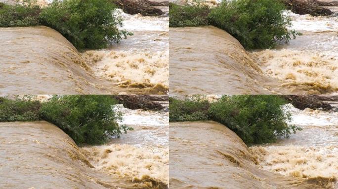 春季暴雨期间决堤淹水水灾水淹洪涝洪灾