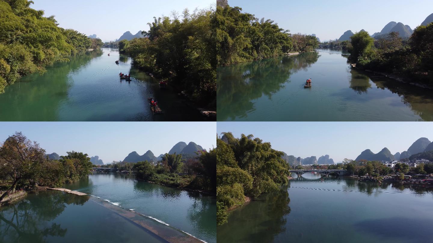 桂林风景航拍-遇龙桥3