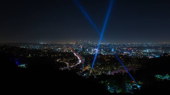 洛杉矶美利坚共和国北美夜景