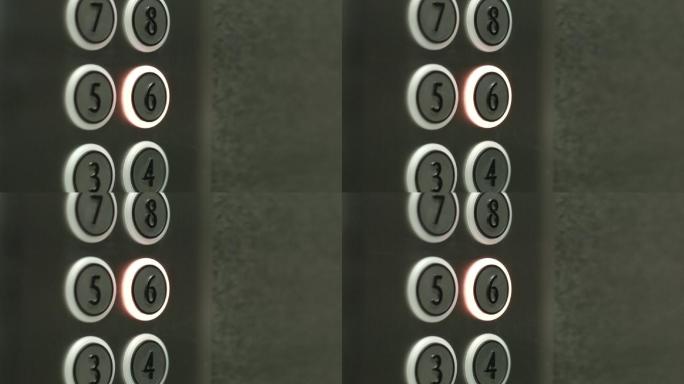 电梯里按下按钮数字按键