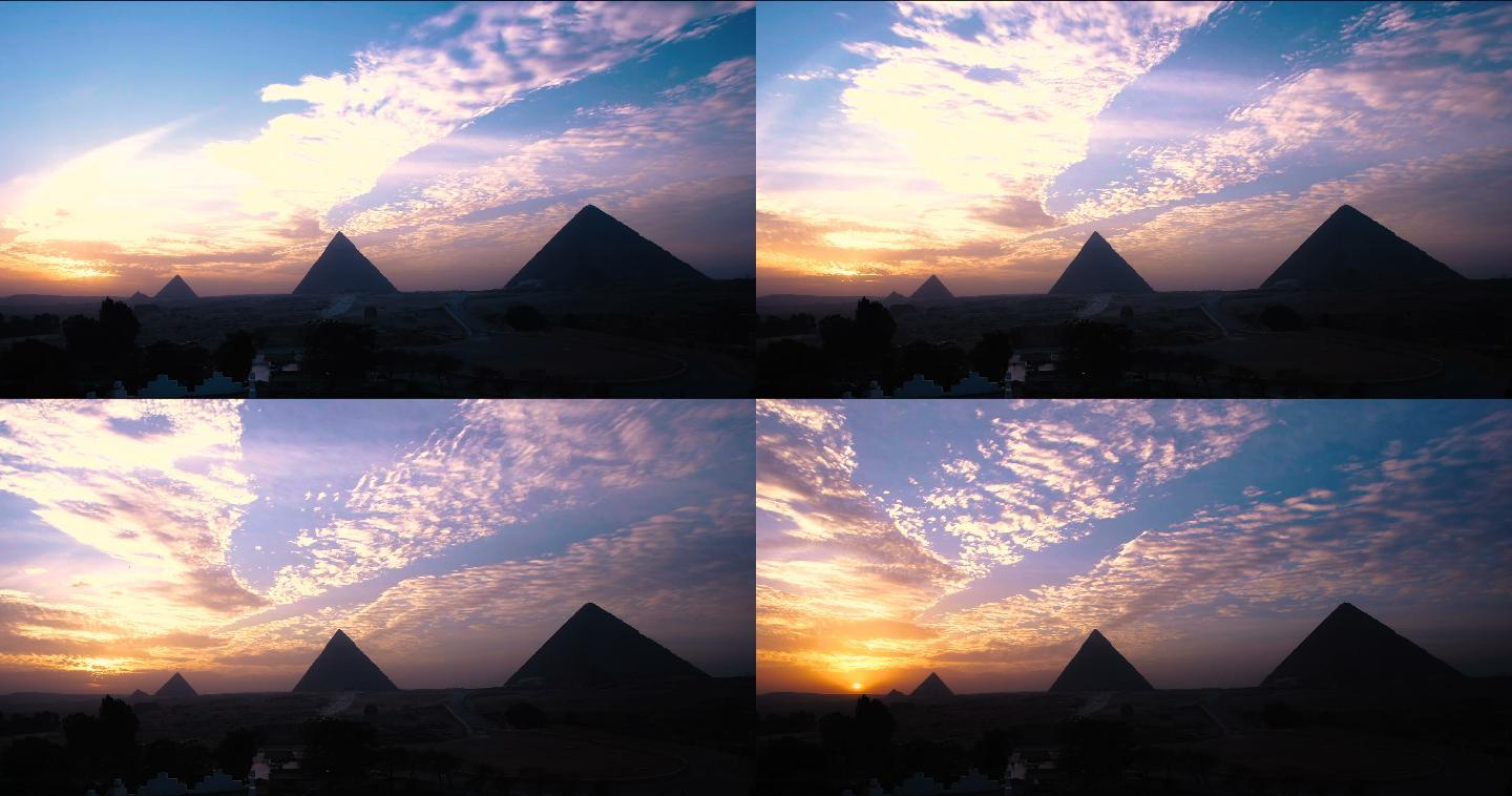 埃及吉萨金字塔的时间流逝