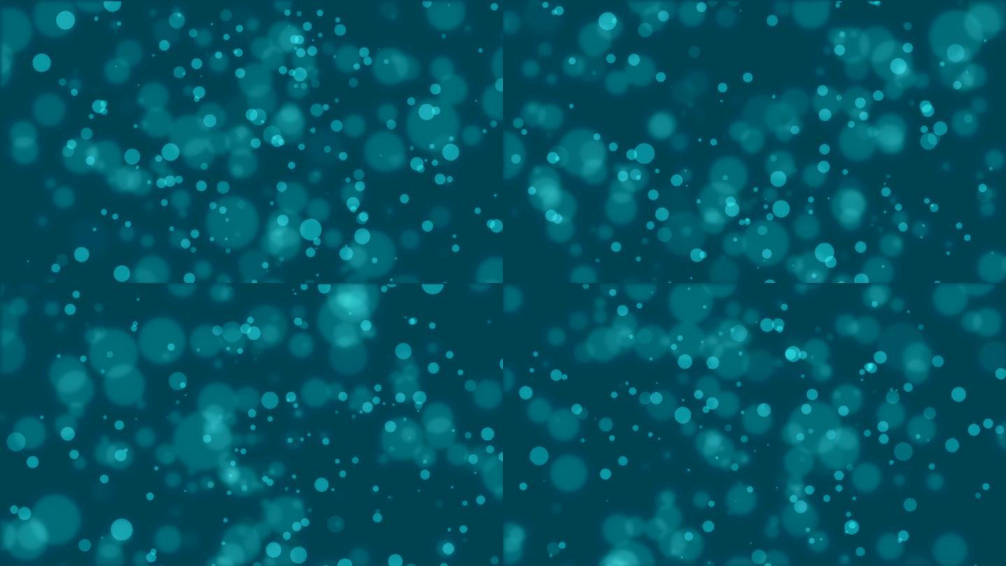 带有浮动气泡粒子的深绿色蓝色水下动画。