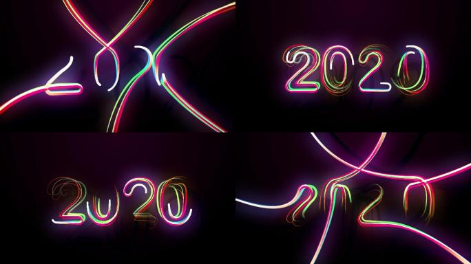 2020年明亮多彩的新年开场动画