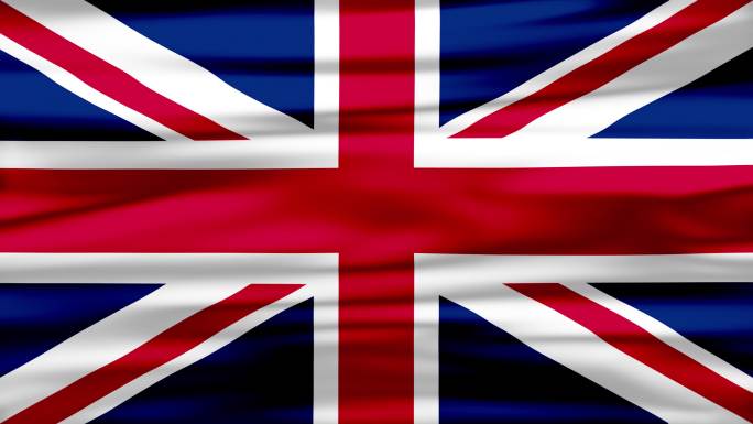 4K英国丝绸旗帜循环素材包