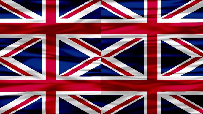 4K英国丝绸旗帜循环素材包