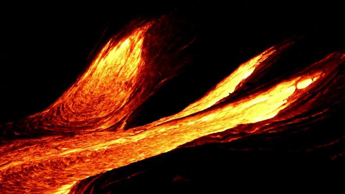 熔岩岩浆视频火山熔岩高清实拍地球运动
