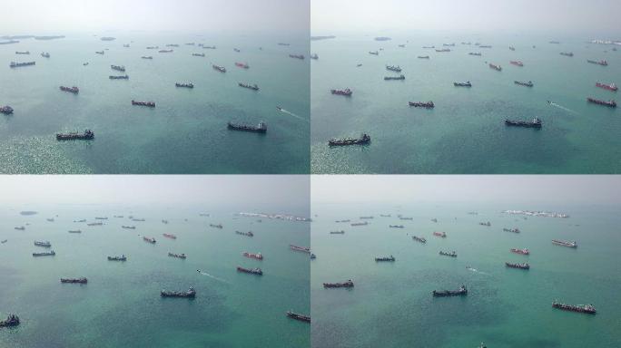 阳光下的海面捕鱼渔民渔船撒网湖泊渔夫农业