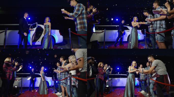 红毯上的女演员追星明星名人签字签名唯美大