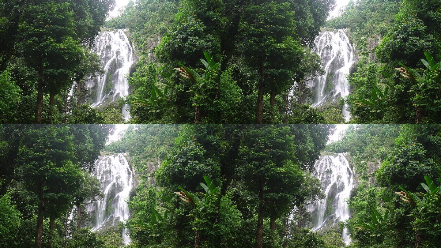 森林中的瀑布大自然自然高山流水溪水流水
