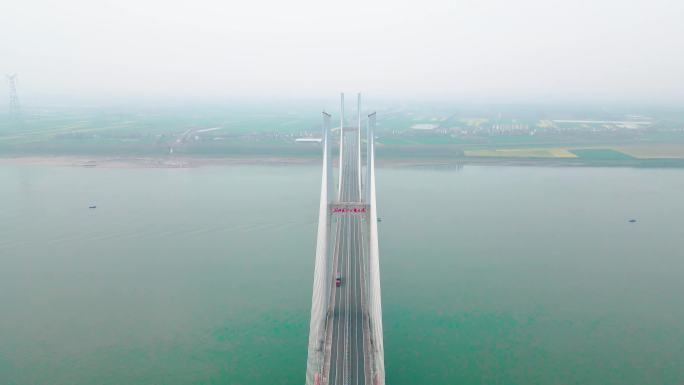 荆州长江公铁大桥，航拍长江大桥，航拍长江