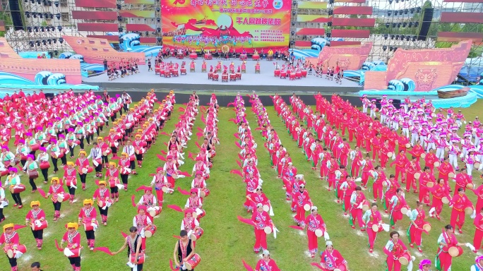 郑和文化节千人秧老鼓舞表演