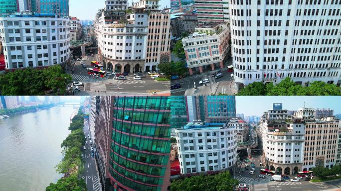 广州人民高架路爱群大厦骑楼航拍3分18秒