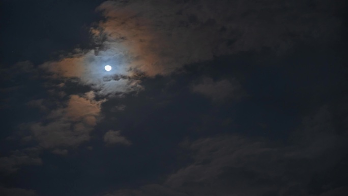 夜晚 天空 月亮
