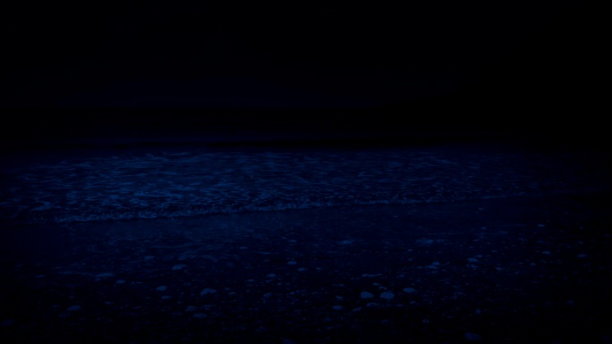 晚上的海滩特效动画合成元素光效