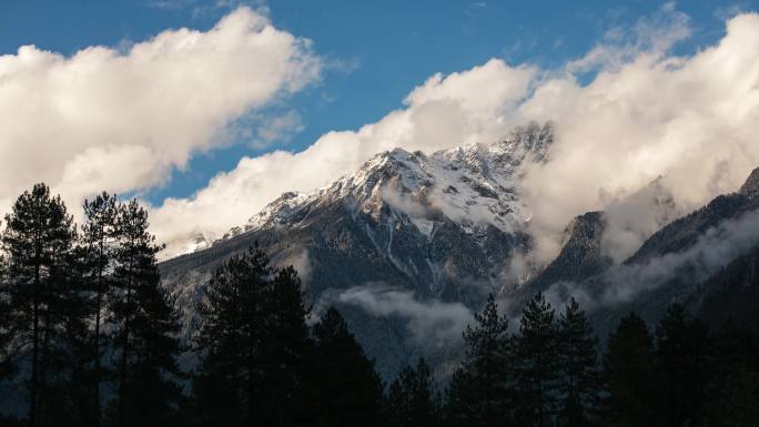 【4k可商用】波密神光雪山