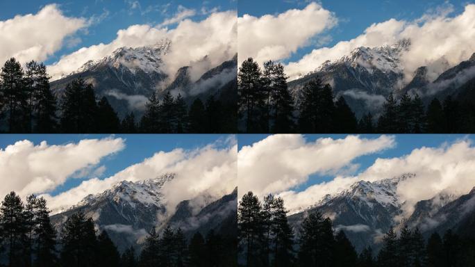 【4k可商用】波密神光雪山