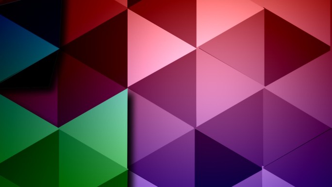 彩色三角形的背景广告色彩变幻几何