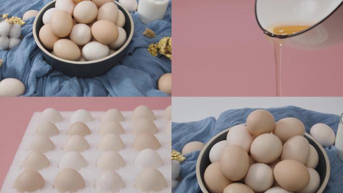 鸡蛋展示蛋清包装土鸡蛋