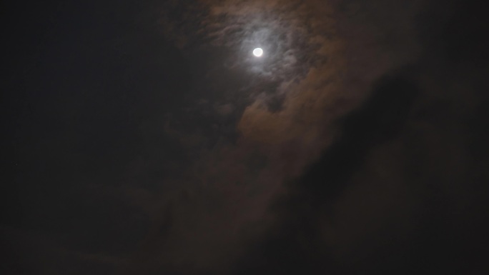 月亮 夜空 云
