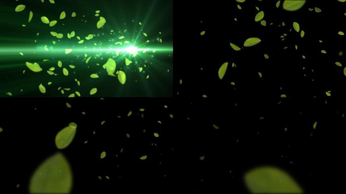 绿树叶子粒子动画宣传片转场视频素材特效元