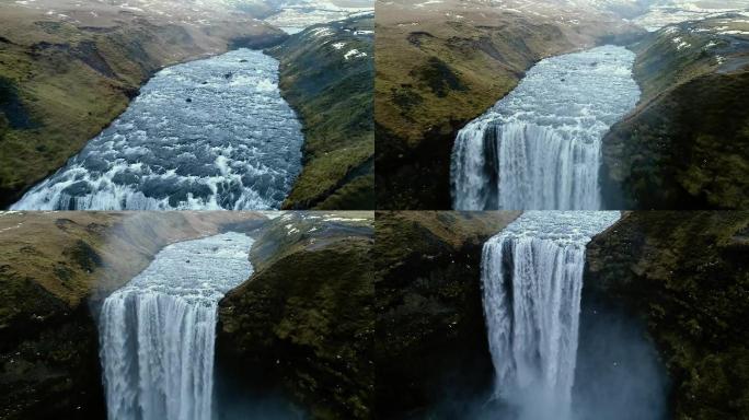 冰岛著名的斯科加瀑布
