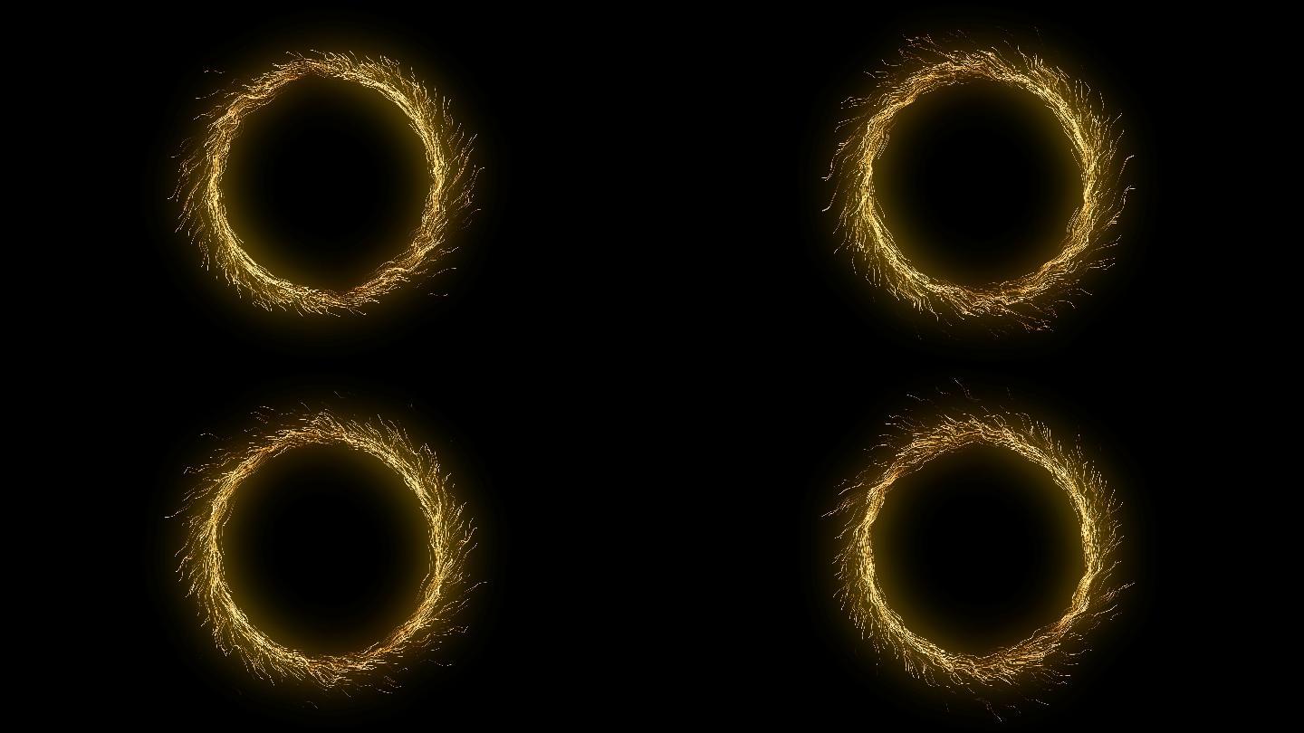 旋转圆圈粒子圆发光圆图案