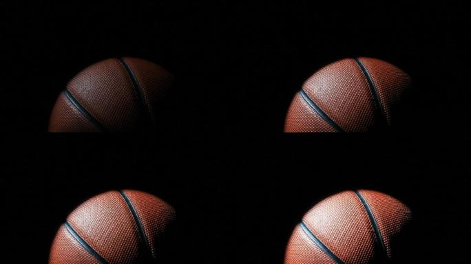 皮革篮球深色背景打篮球篮球光影篮球比赛