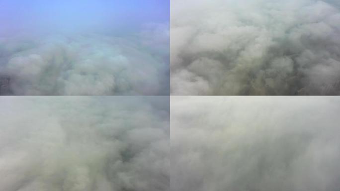 平流雾云上飞翔4k