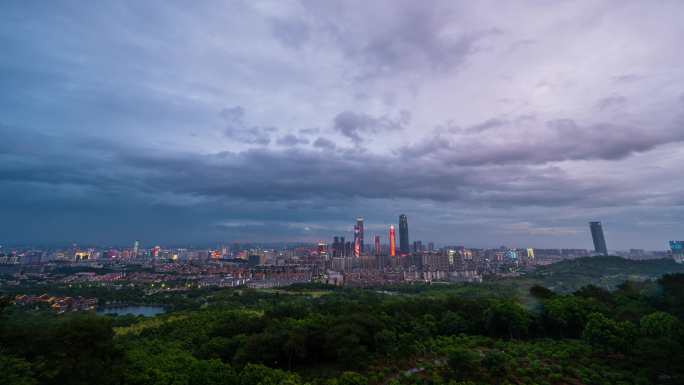 【8K原创】南宁延时城市风光风云雷雨