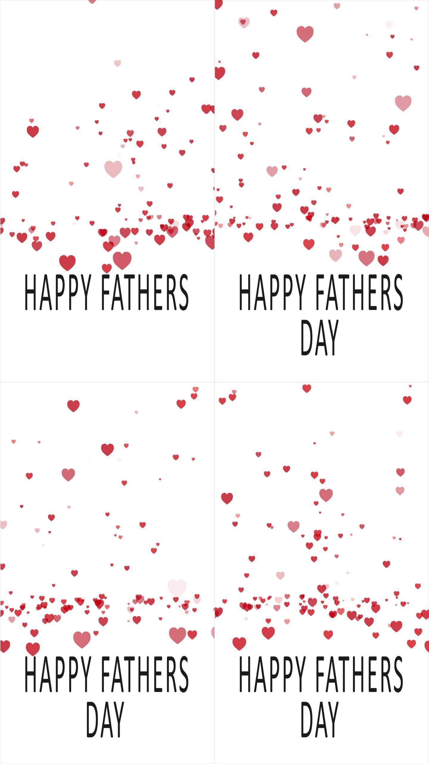 红色的心与快乐的父亲节文字