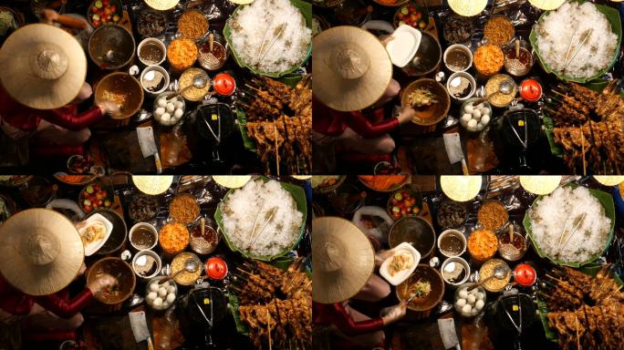 泰国菜泰国旅游东南亚俯瞰小吃