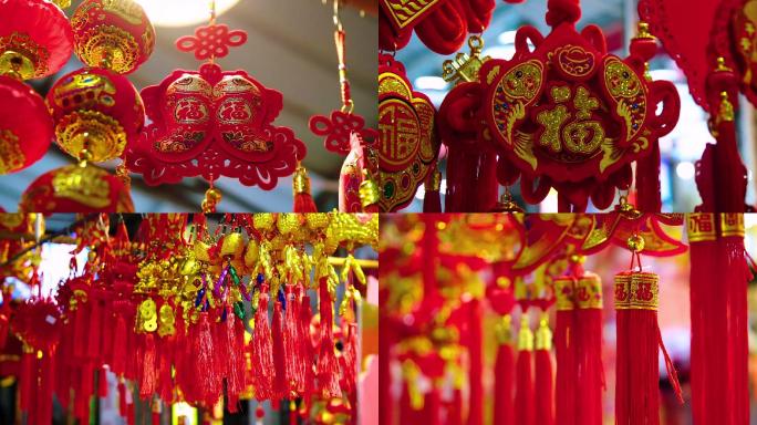 春节新年过年年味喜庆团圆中国年中国红
