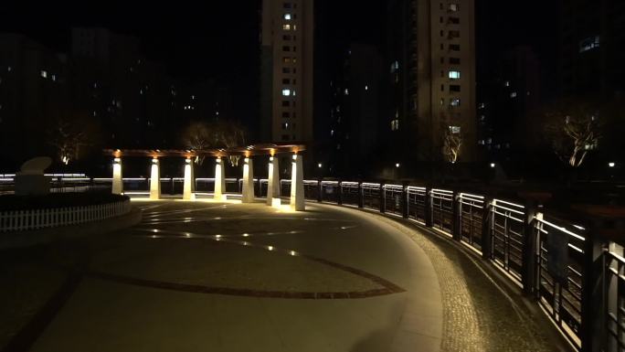 固安夜景城市亮化工程郦湖公园