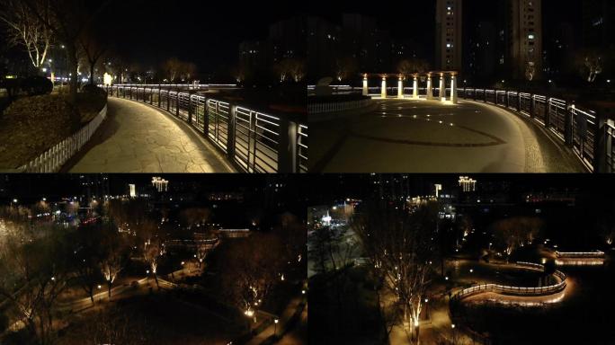 固安夜景城市亮化工程郦湖公园