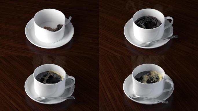 该喝咖啡了特效动画三维素材简介简约