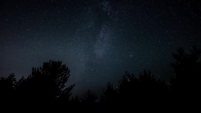 夜晚的星空延时梦幻银河星空极光延时流星雨