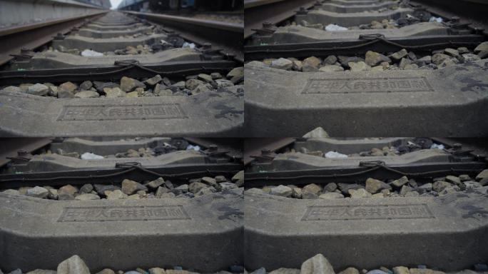 非洲坦赞铁路的铁轨和基石