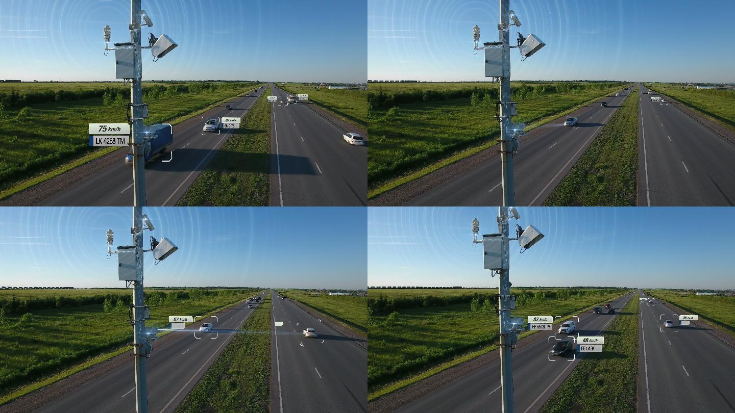 交通速度雷达跟踪控制示意图