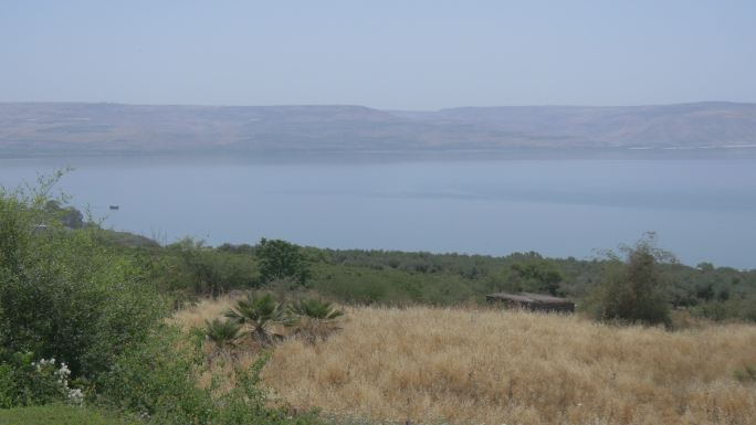 加利利海的泛右翼以色列淡水湖实拍视频