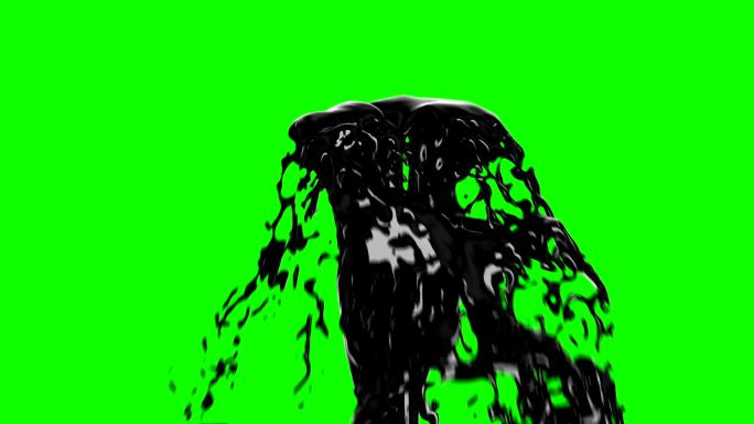 黑色油喷泉视频素材