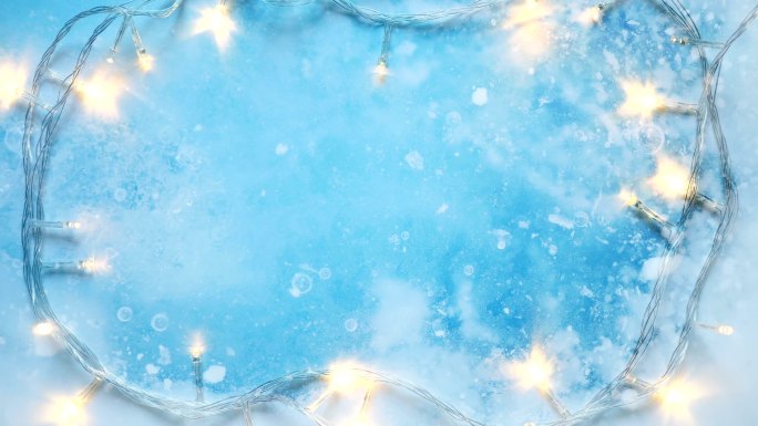 圣诞装饰场景舞台冰雪世界光效闪烁