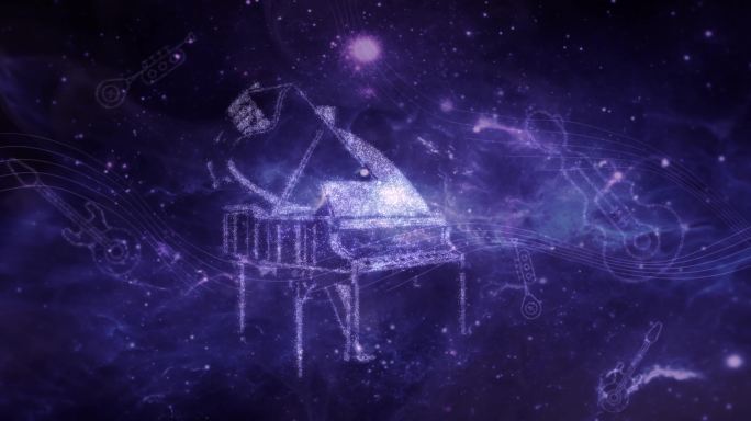 星空唯美粒子钢琴