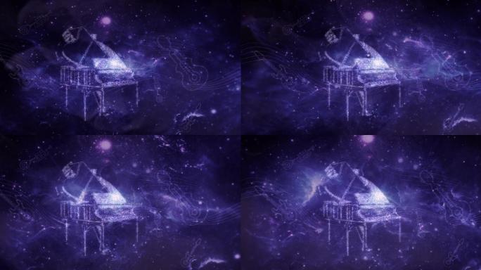 星空唯美粒子钢琴