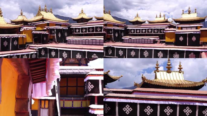 近距离拍摄西藏拉萨布达拉宫金顶秘境