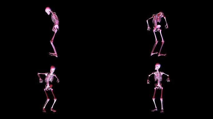 姿势骨骼的动画骷髅跳舞透视骨头