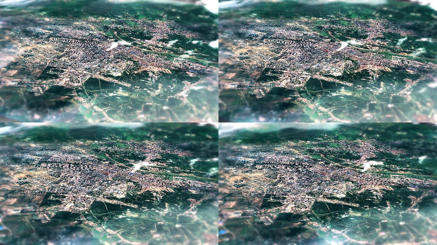 4K鸡西市主城区地图视频动画素材
