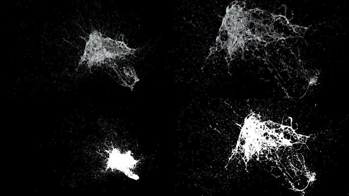 水花在它周围爆炸。