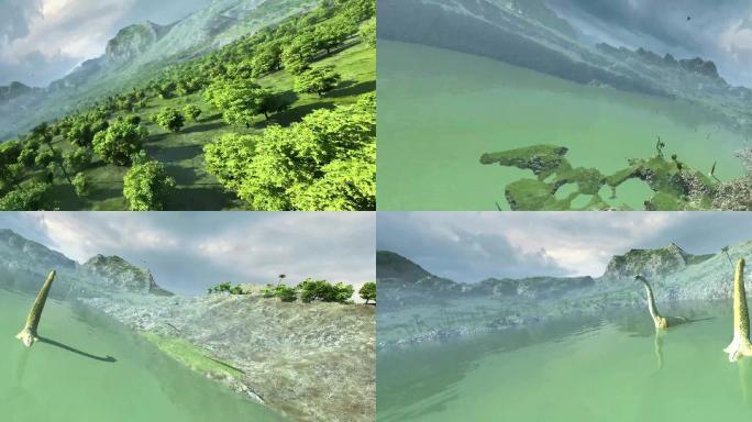 侏罗纪公园原创3d现实场景