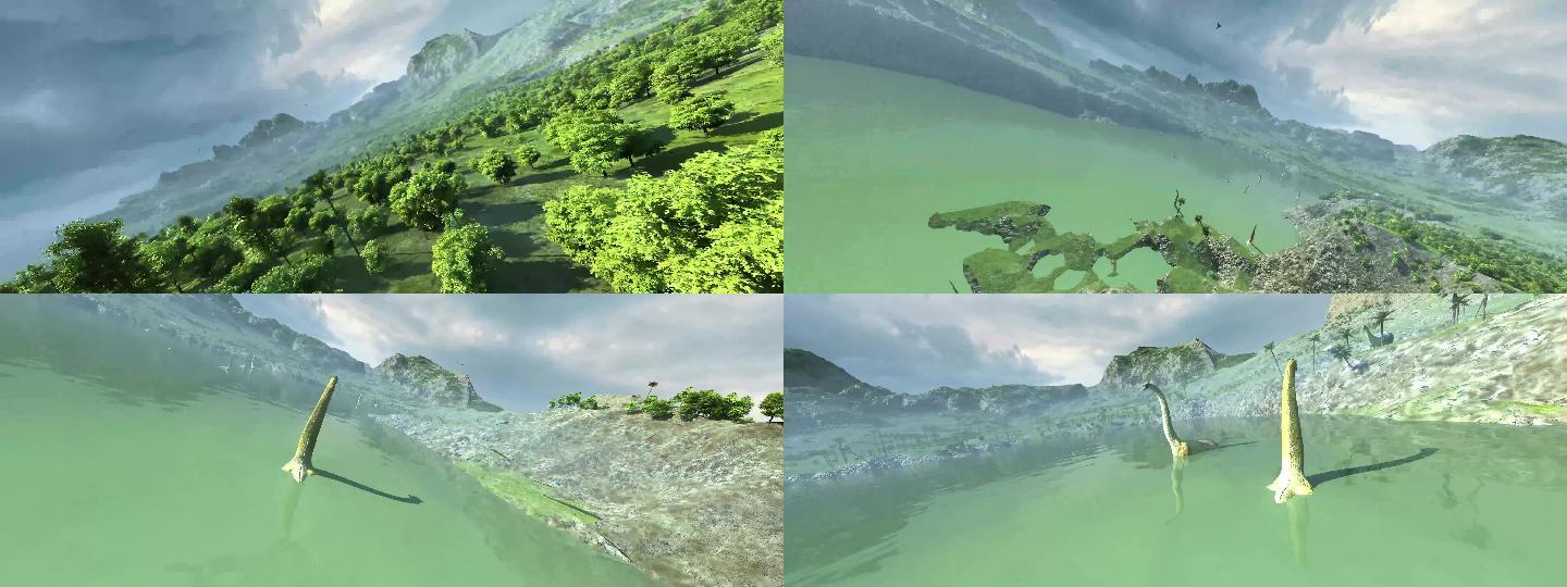 侏罗纪公园原创3d现实场景